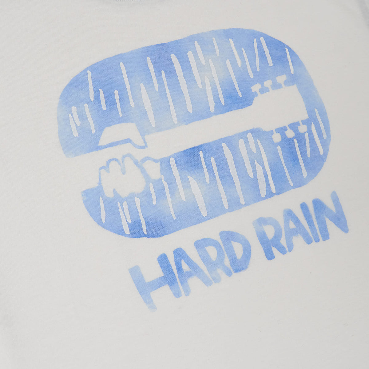 Kapital Short Sleeve Crew Neck Hard Rain Festival T-Shirt