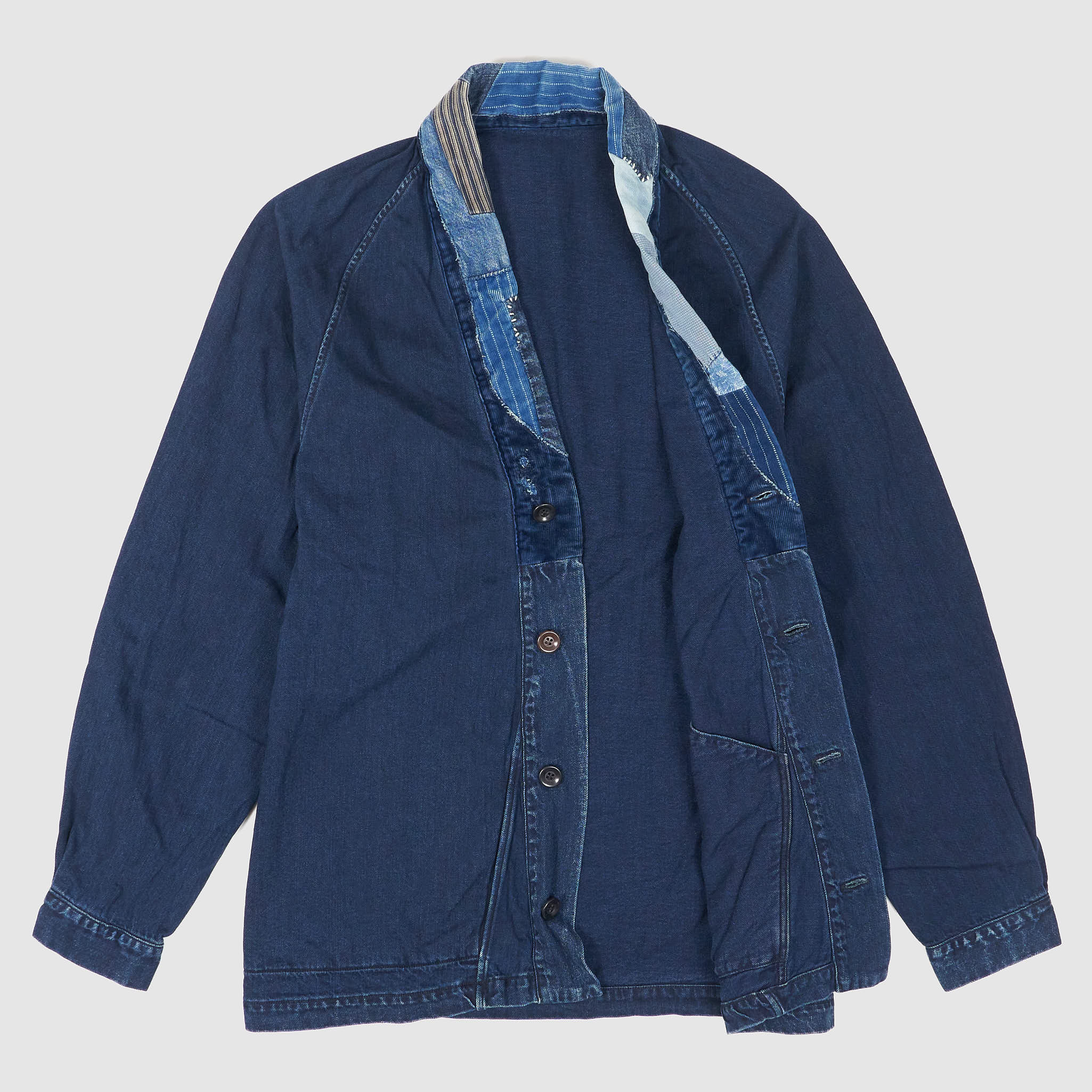 Kapital Kountry Disstressed 3 Buttons Noragi Remake Kimono Shirt