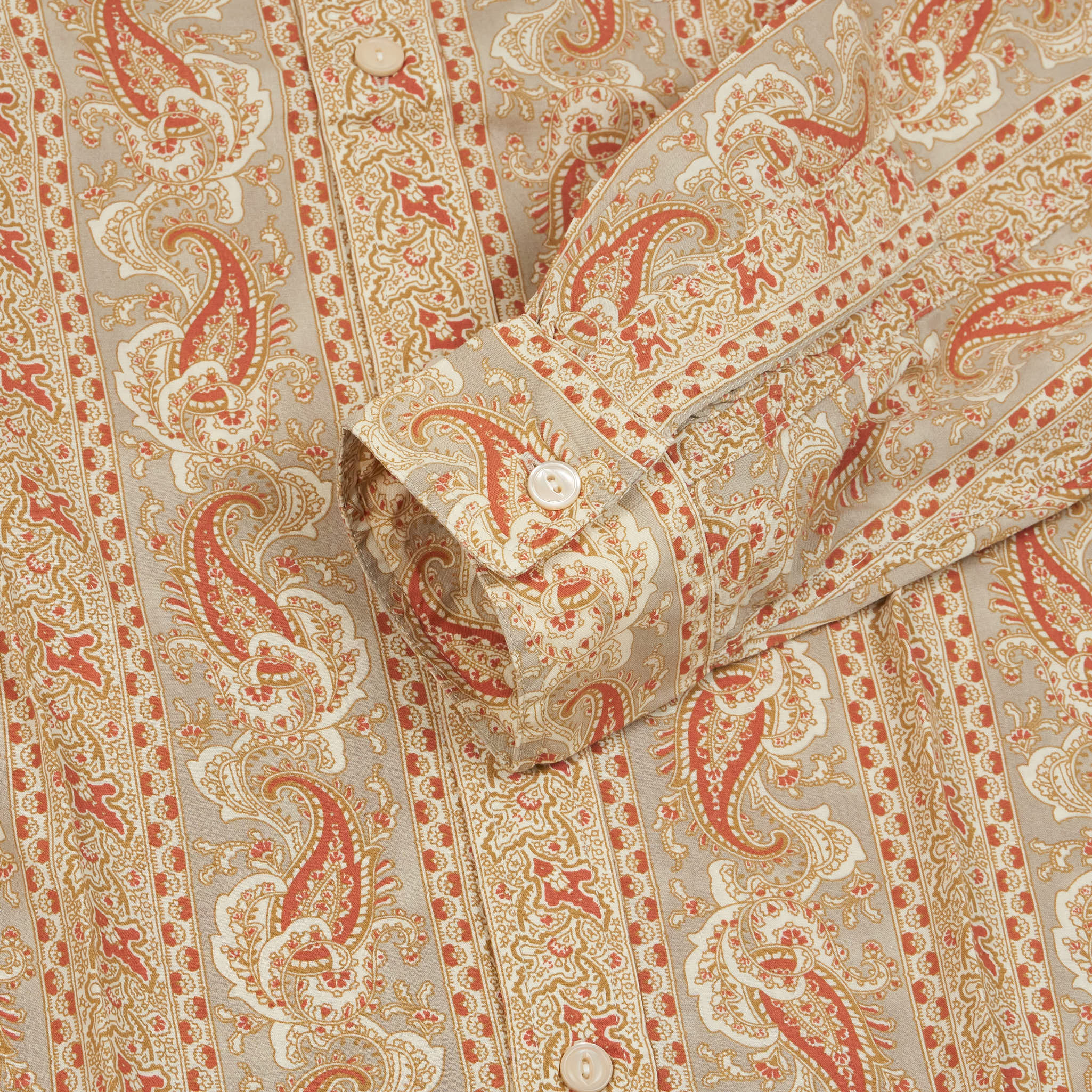 Double RL Long Sleeve Paisley-Print Work Shirt - DeeCee style