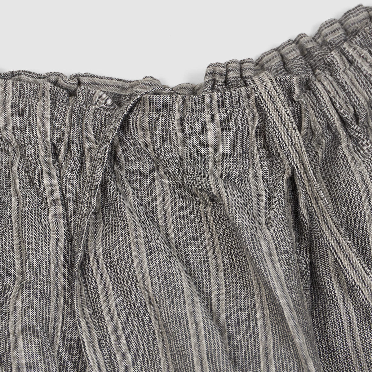 Vlas Blomme Ladies Flex Striped Easy Wide Fitted Linen Pants
