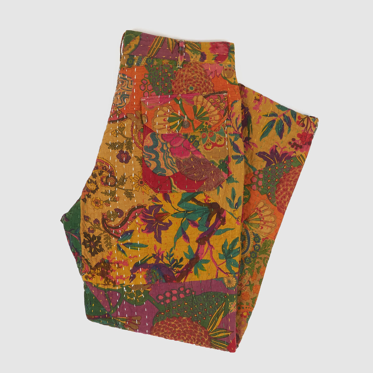 Nepenthes Engineered Garment Quilted Patchwork Handstich Chino