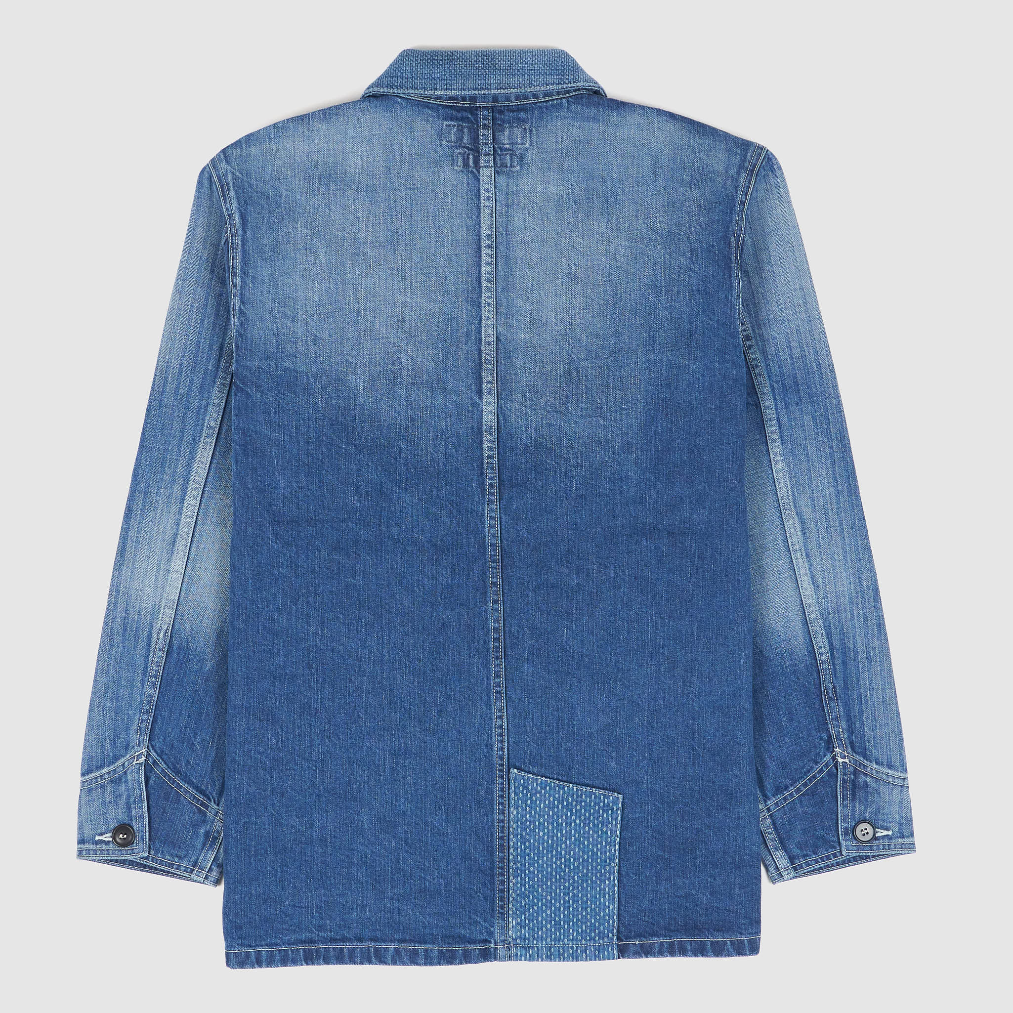 FDMTL Sashiko Indigo Patchwork Coverall Jacket DeeCee style
