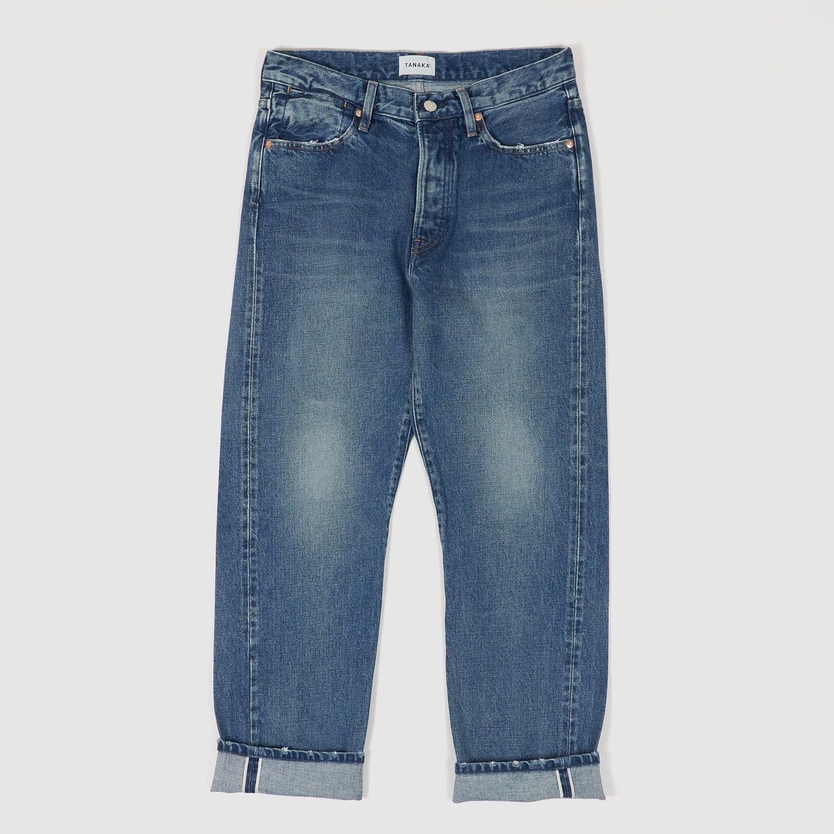 Tanaka NY TYO Ladies The Straight Jeans 5-Pocket Selvage Stone Washed