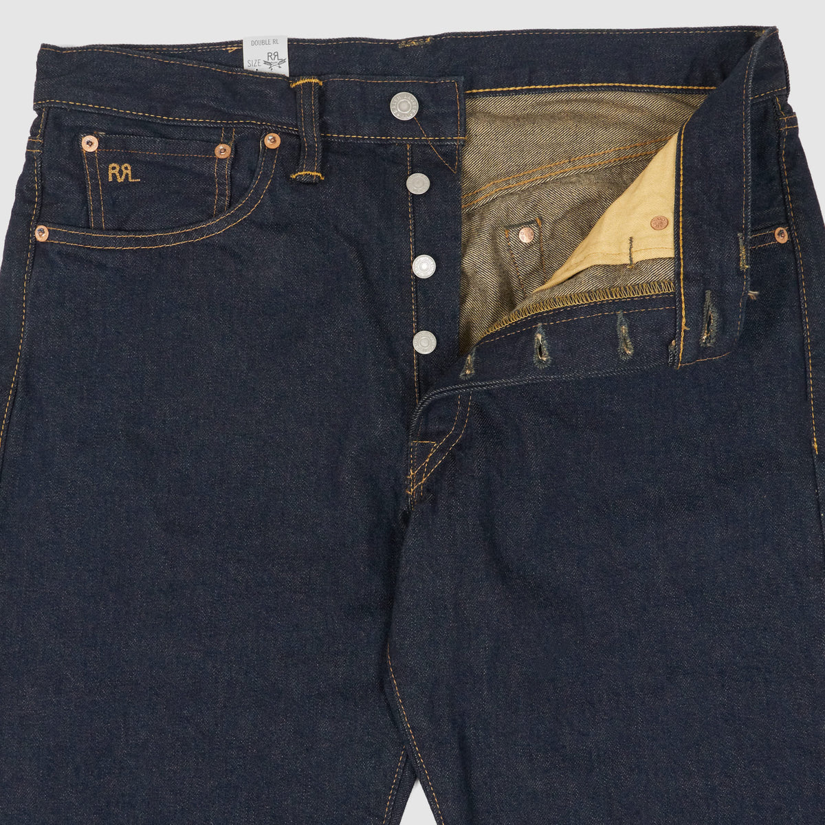 Double RL 5-Pocket Straight Leg Denim Jeans