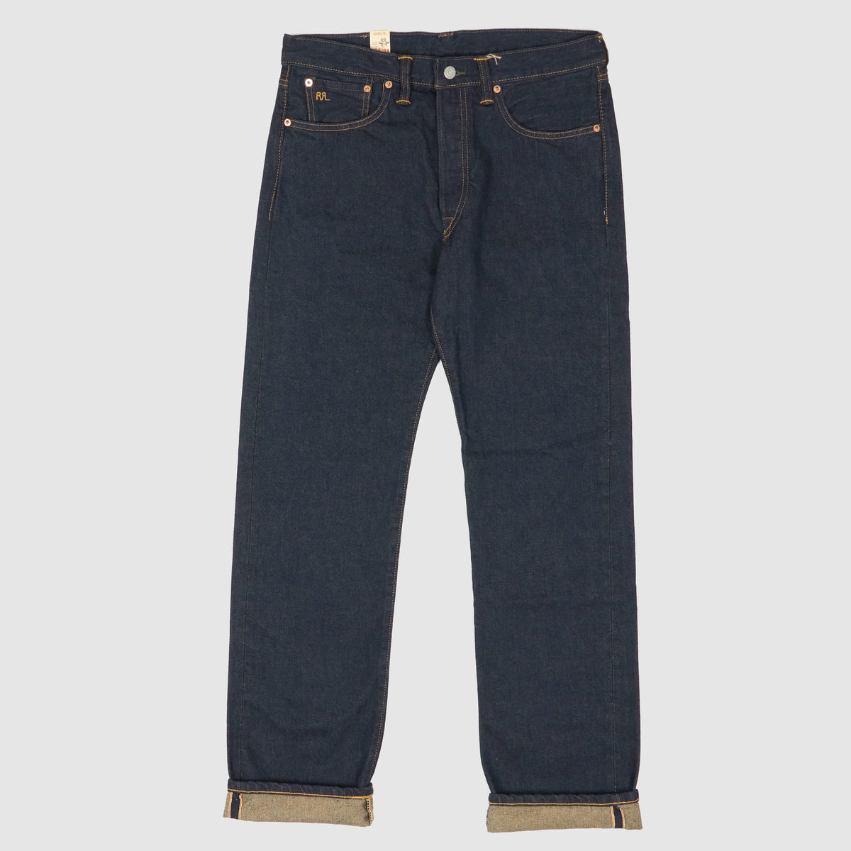 Double RL 5-Pocket Straight Leg Denim Jeans