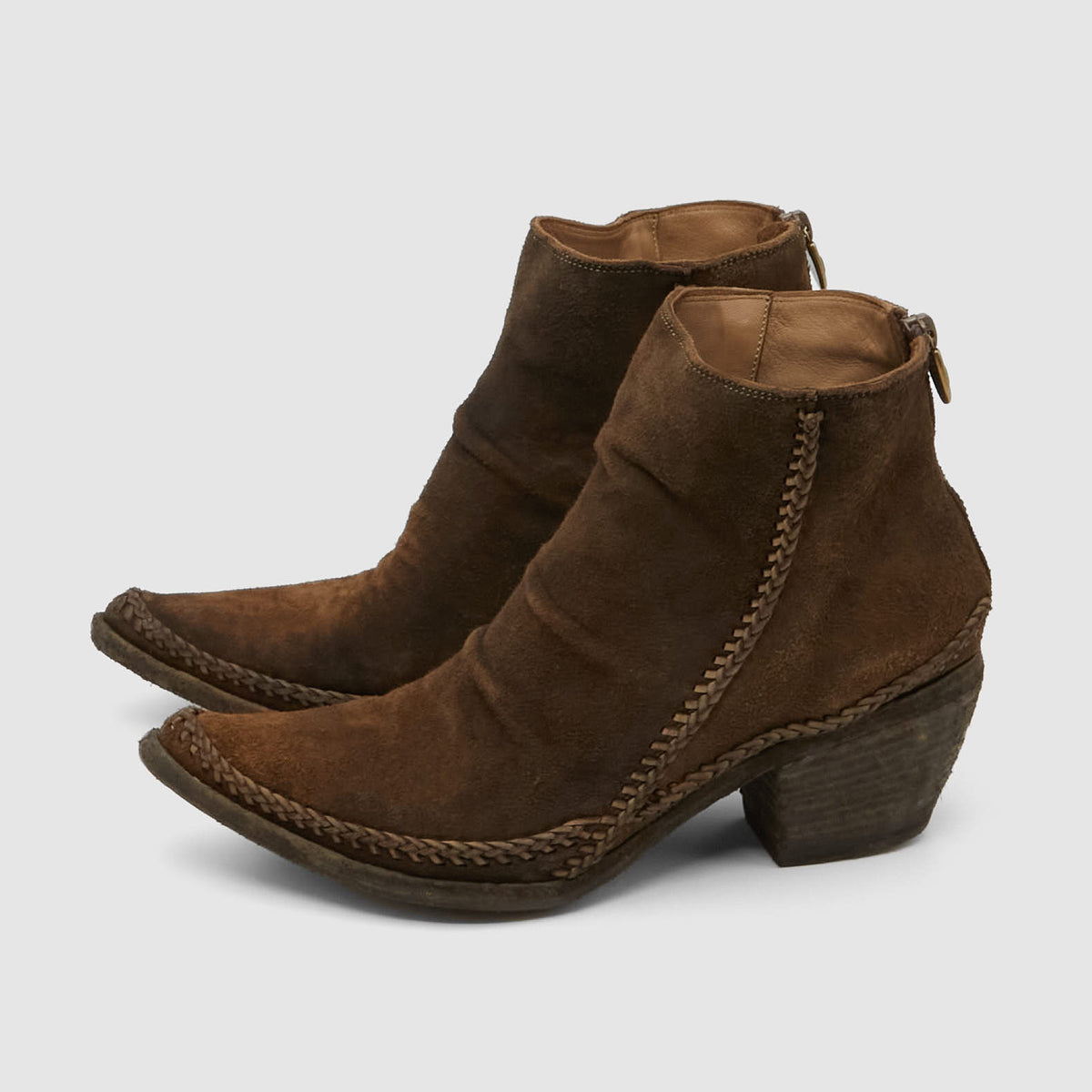 Fauzian Jeunesse Ladies  Suede Ankle Western Boot