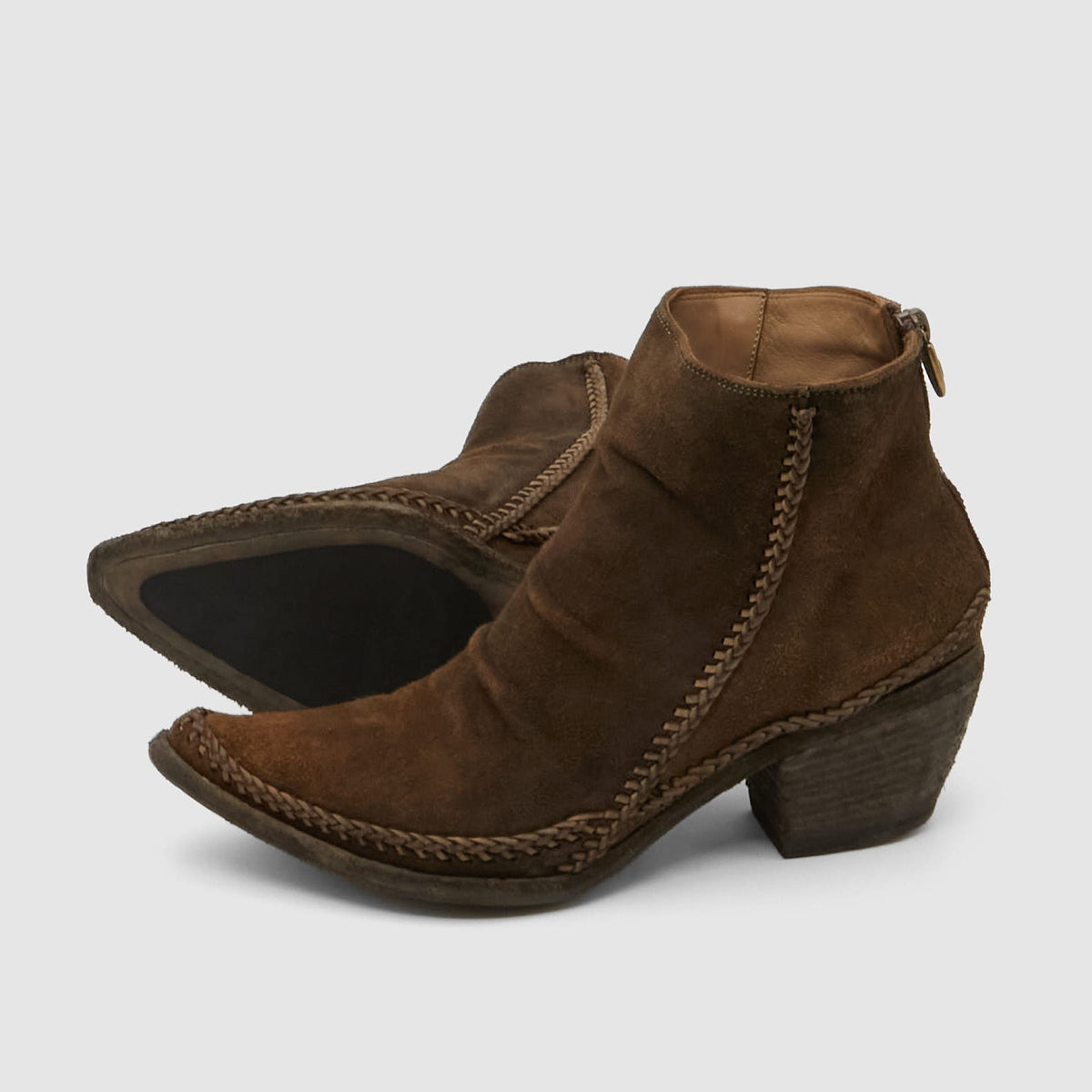 Fauzian Jeunesse Ladies  Suede Ankle Western Boot