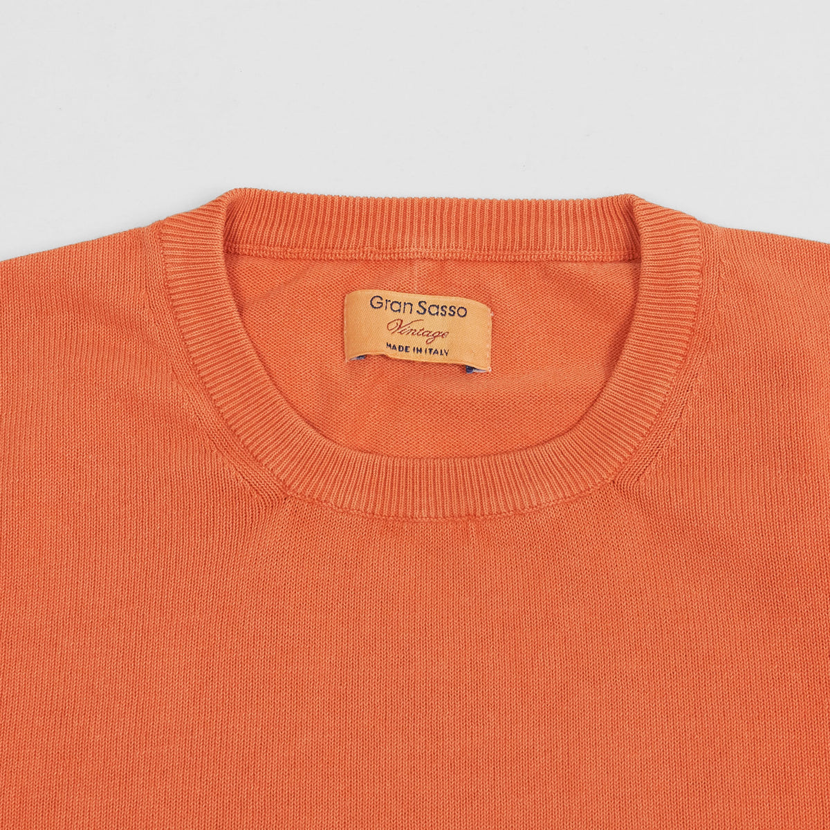 Gran Sasso  Crew Neck Knitted Cotton Pullover