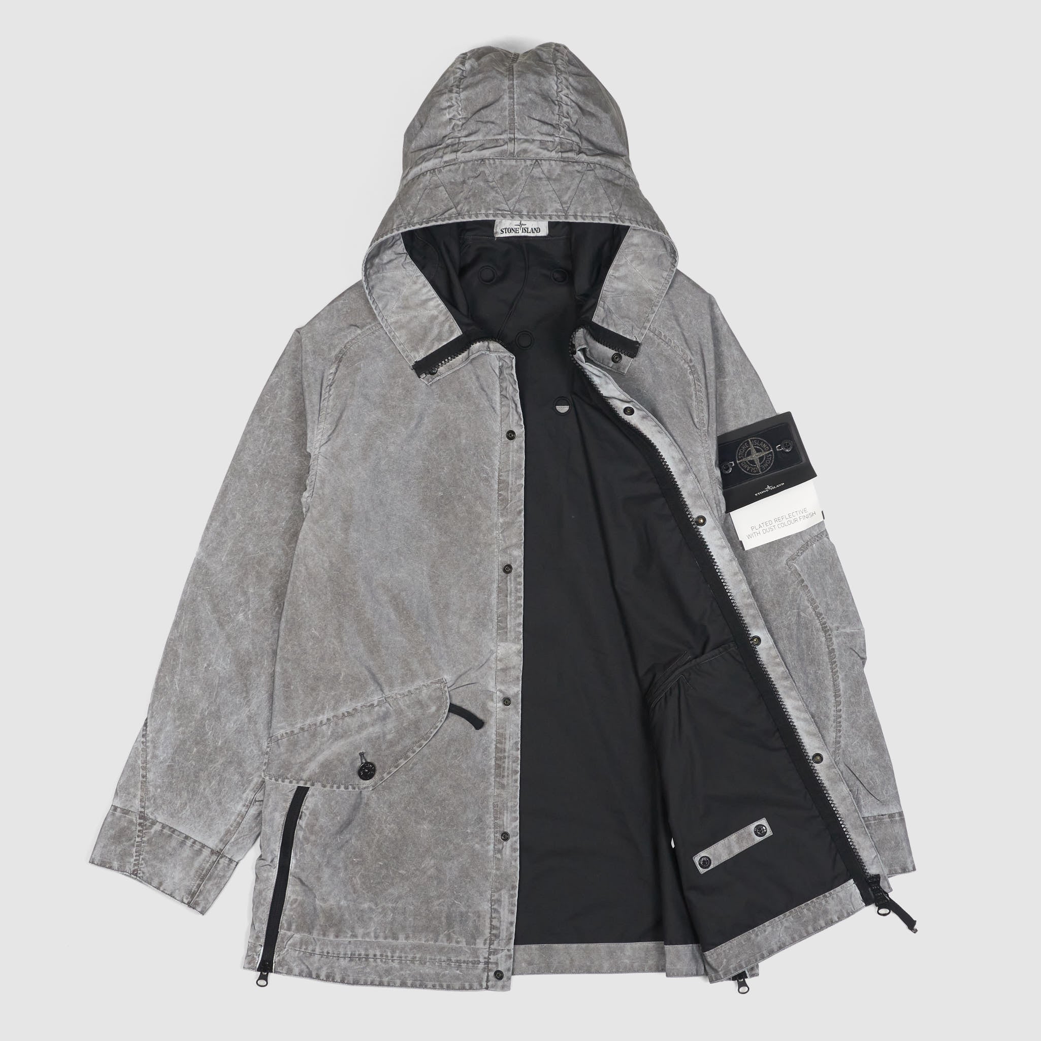 Mens stone island reflective jacket outlet