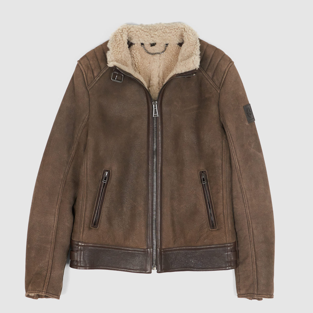 Belstaff Westlake Shearling Leather Jacket