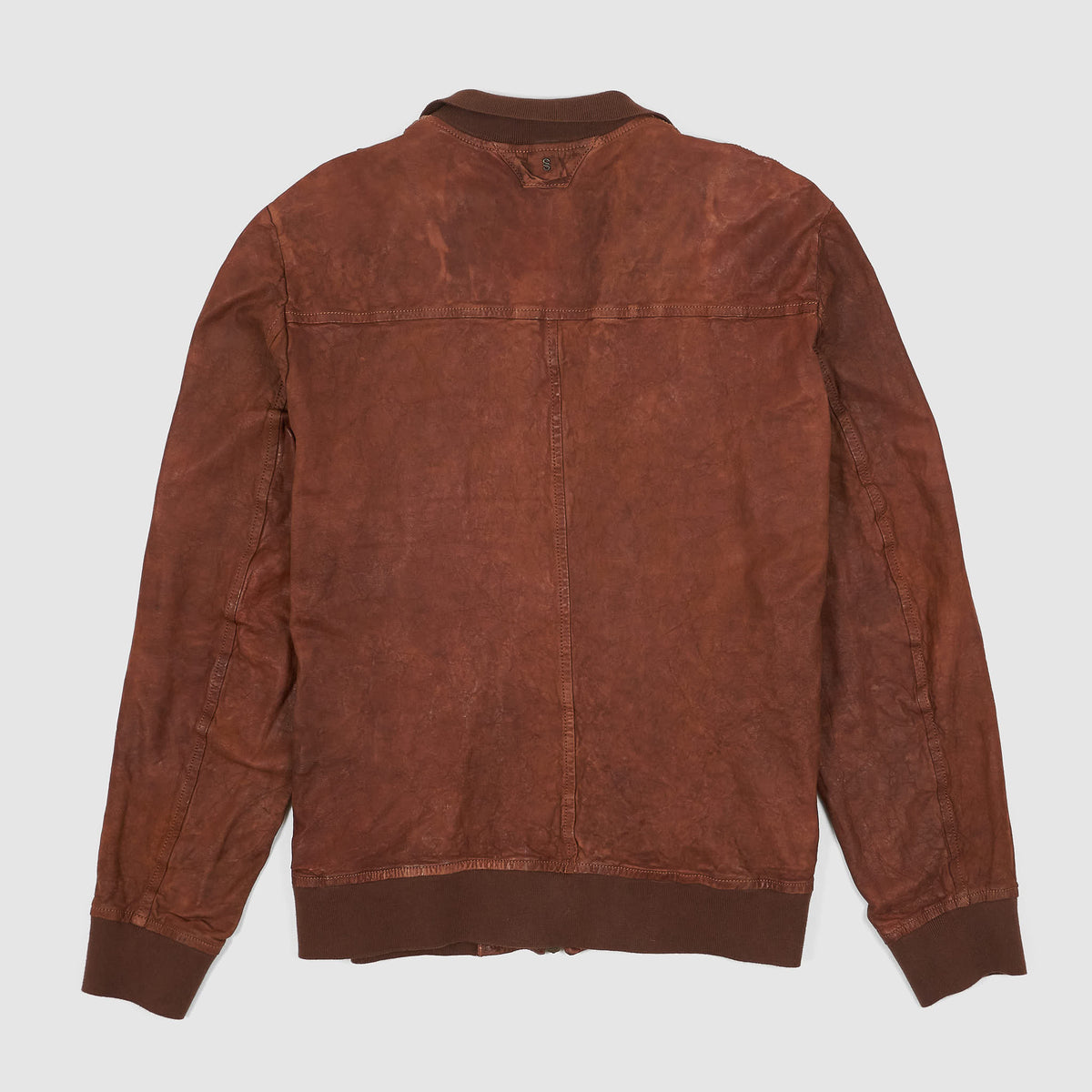 Salvatore Santoro Unlined Washed Leather Lumber Jacket
