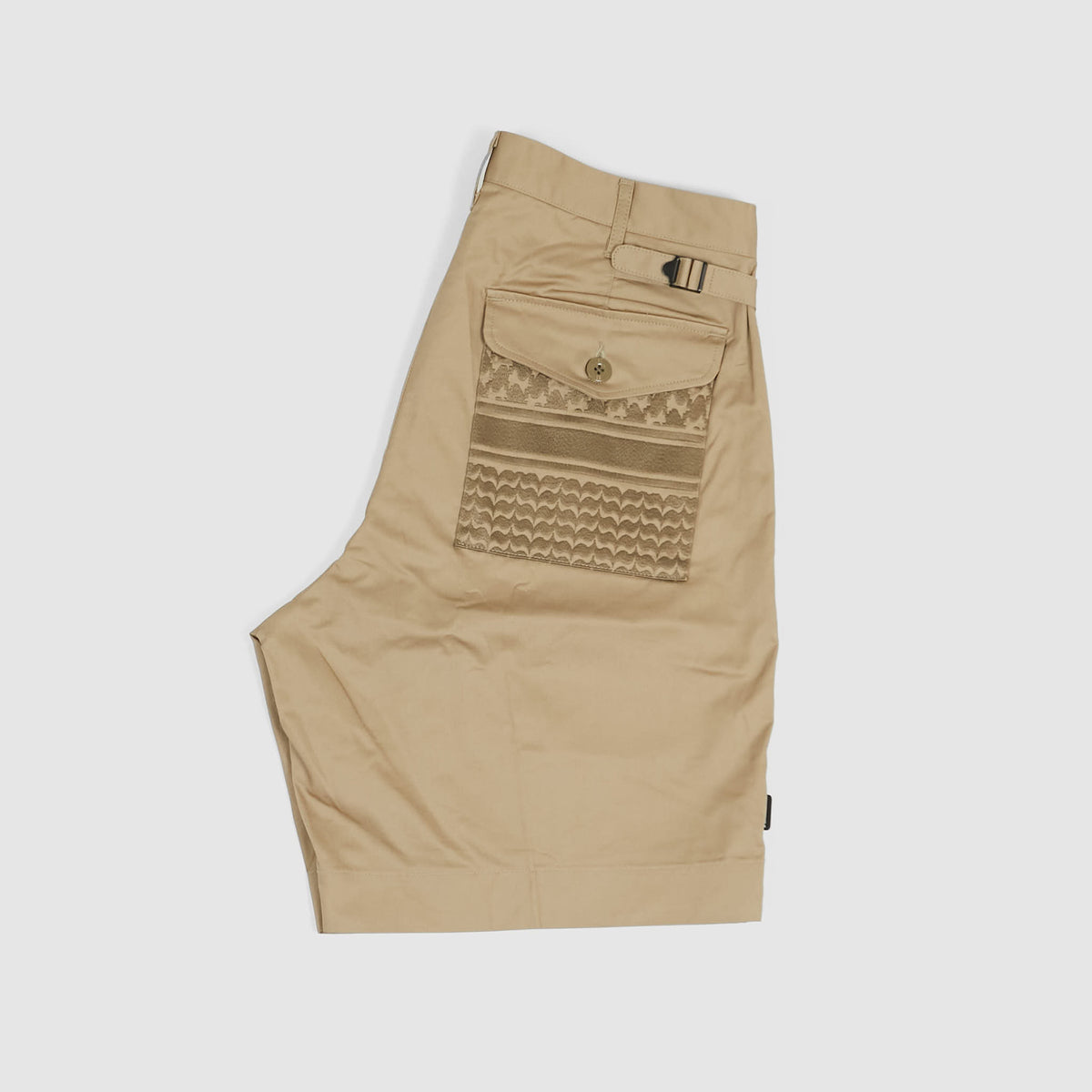 Neighborhood SMG Pleated Bermuda Shorts With Embroidered Pockets