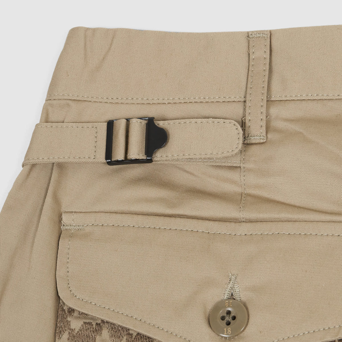 Neighborhood SMG Pleated Bermuda Shorts With Embroidered Pockets