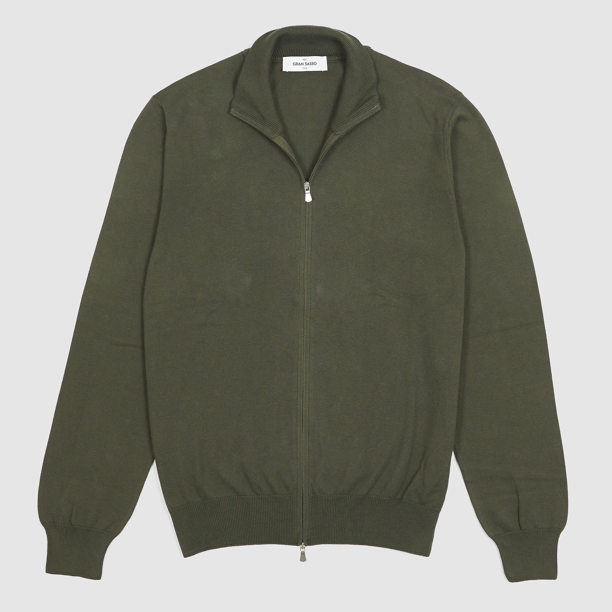Gran Sasso Cotton Full Zip Basic Cardigan - DeeCee style