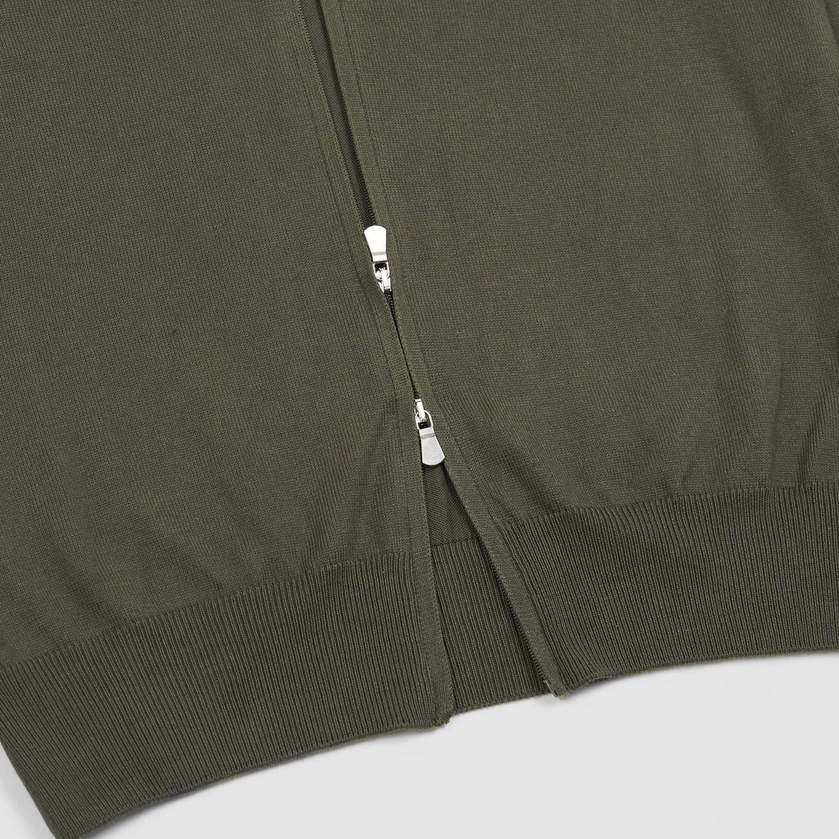 Gran Sasso Cotton Full Zip Basic Cardigan