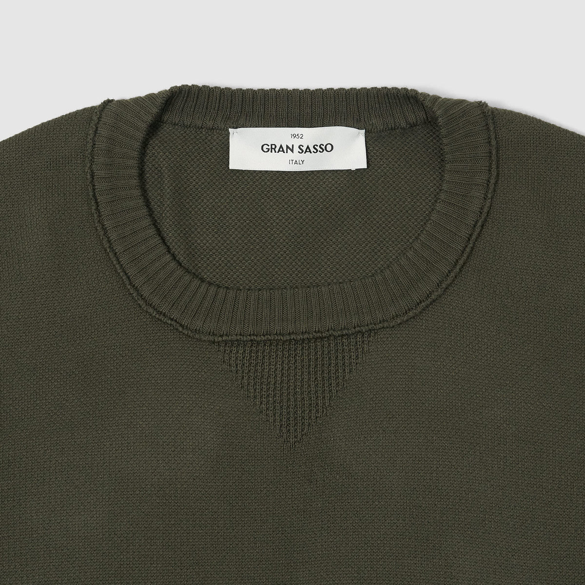 Gran Sasso Cotton Crew Neck Knitted Sweater