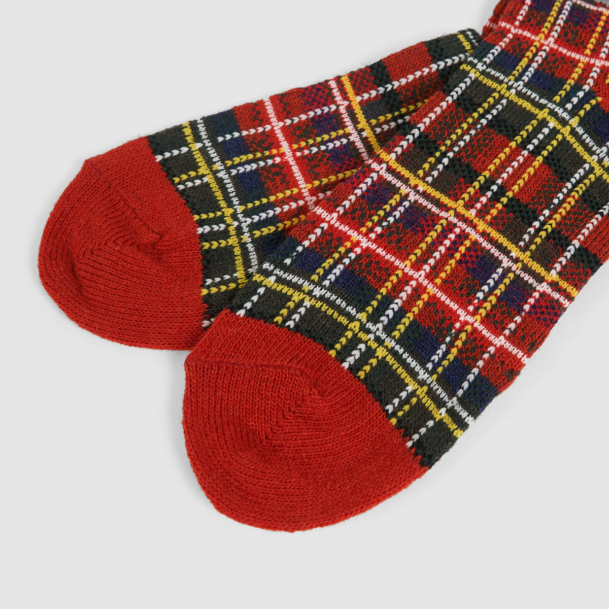 Anonymous Ism Wool Blend Check Crew Socks