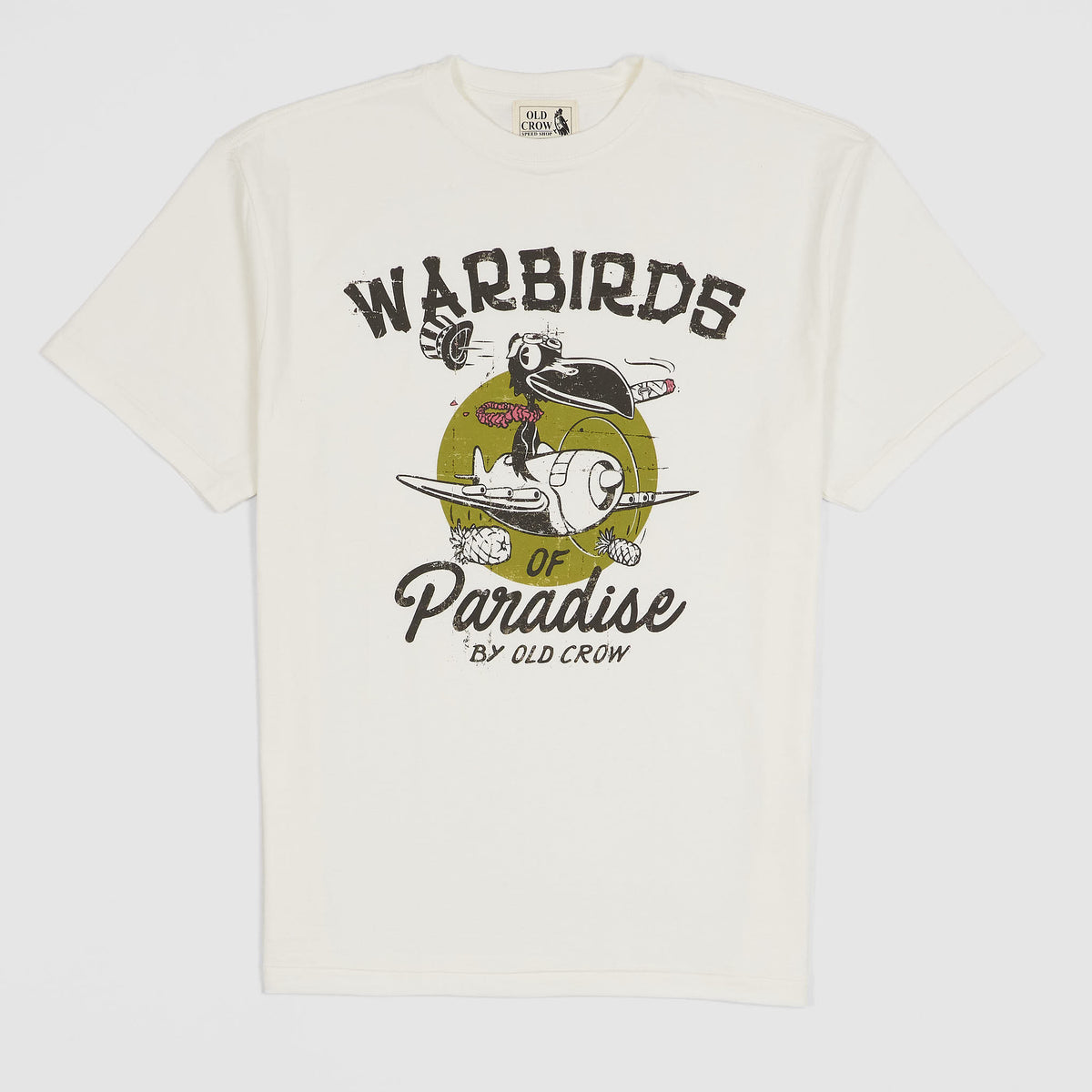 Old Crow Speed Shop by Glad Hand &amp; Co. Warbirds of Paradise Short Sleeve Crew Neck T-Shirt