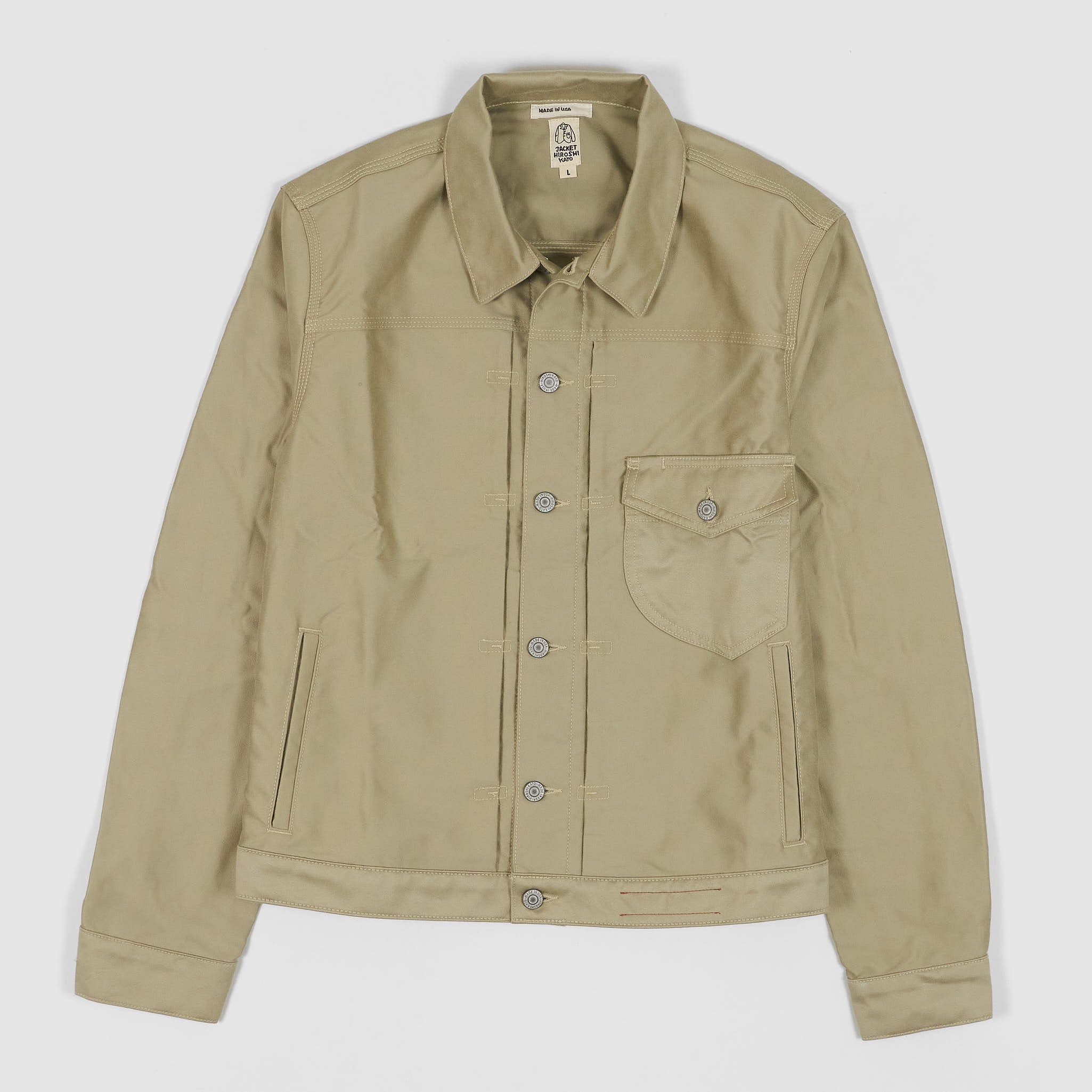 【KATO'】13AW ONE WASH DENIM JACKET Hiroshi Kato Moleskin Natural Type 1 Denim Jacket - DeeCee style