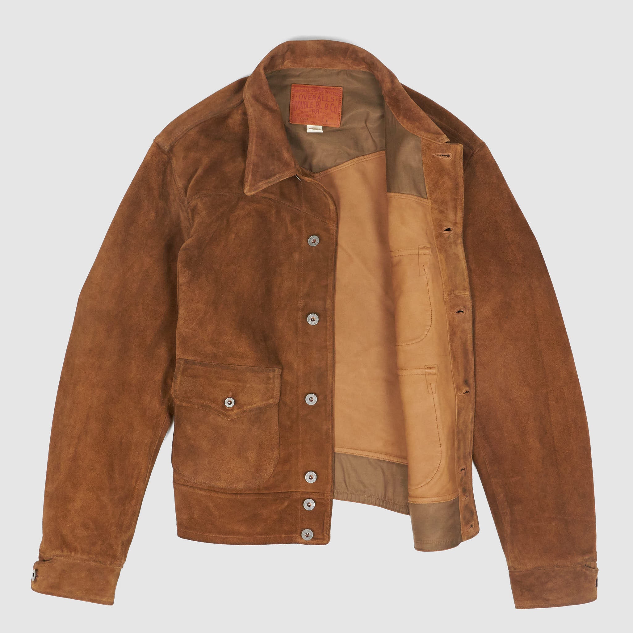 Double RL Suede Roughout Western Leather Jacket - DeeCee style