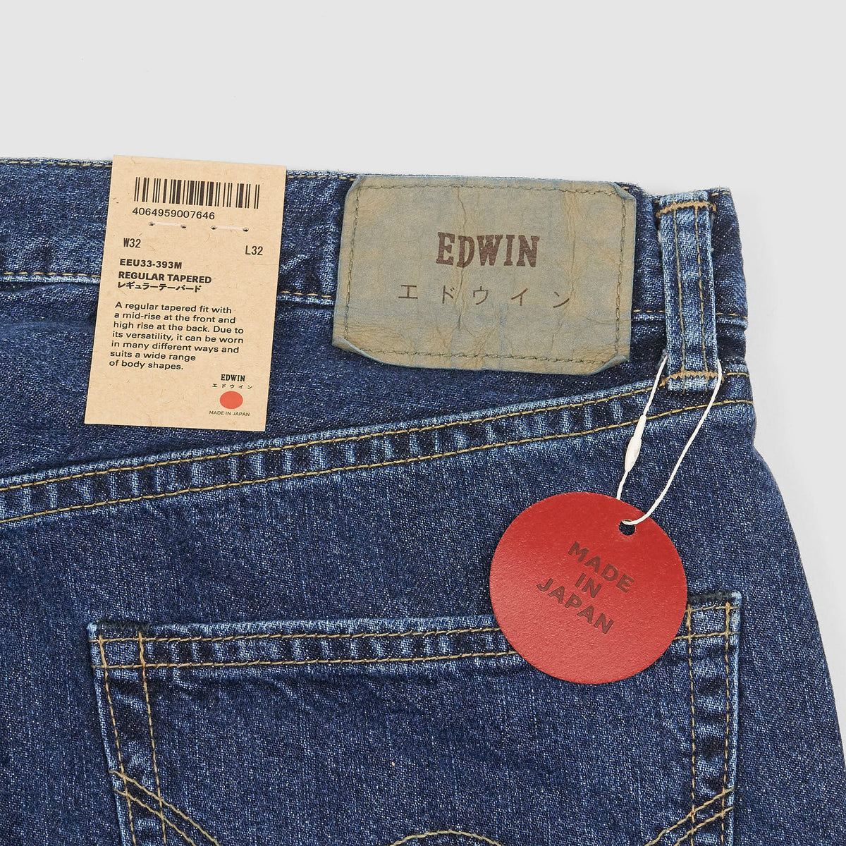 Edwin Regular Tapered Stone Washed Selvage Denim Jeans