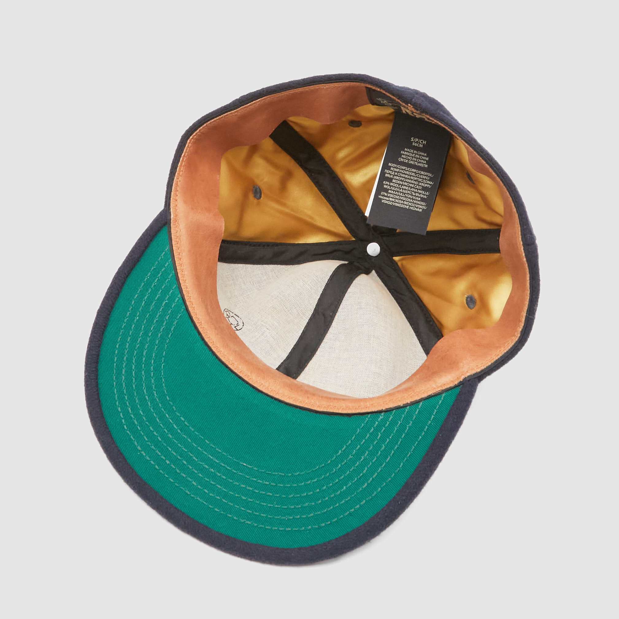 Double RL Hunter Logo Gold Wool Ball Cap - DeeCee style